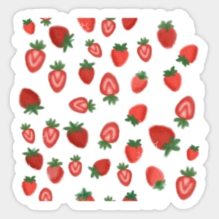 strawberry pattern my beloved Sticker